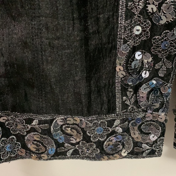 Alain Weiz Couture jacket with Sequin borders in good condition, Sz 14** - Picture 9 of 10